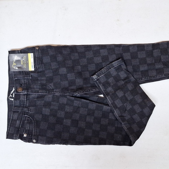 NEW! Boys' Skinny Checkered Black Jeans - art class - Picture 2 of 10